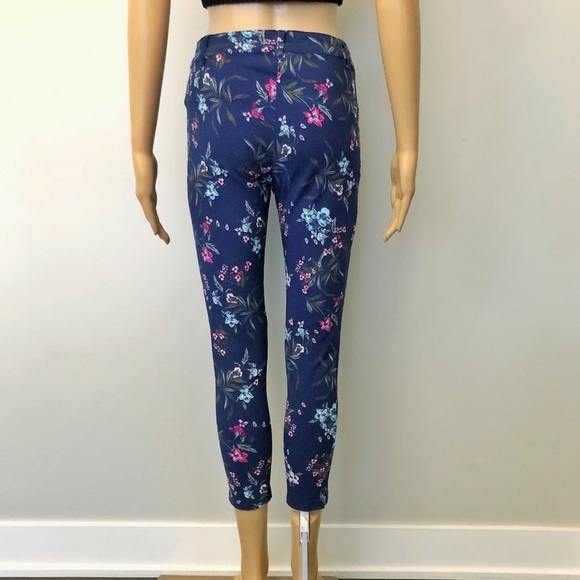 Lily Morgan Floral Colorful  Casual Medium Rise Pencil Trousers Pants. Small - Picture 4 of 13